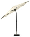Parasoll med sveiv og tilt beige Ø300 x H247 cm - Sunlife